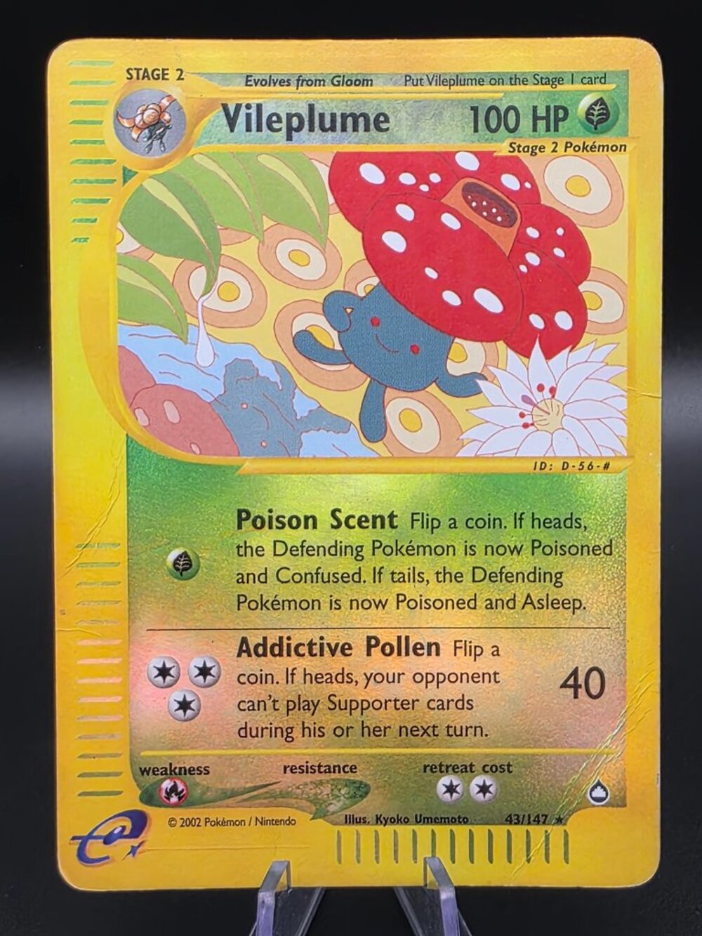 Vileplume 43/147 Rare Pokemon Reverse Holo Damaged